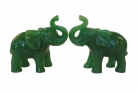 Pair of Green Elephant Statues