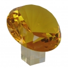 Yellow Crystal Diamond with Crystal Stand 