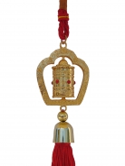 Golden Twirling Prayer Wheel Charm