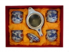Chinese Style Tea Set with Dragon Phoenix Pictures