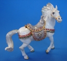 White Bejeweled Horse Statue