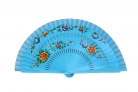 Wooden Hand Fan with Cloth on the Edge