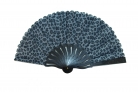 Leopard Style Hand Fan with Black Slab