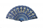 Blue Hand Fan