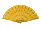 Colorful Peacock Pattern Sequin Fabric Hand Fan