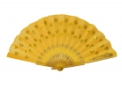 Colorful Peacock Pattern Sequin Fabric Hand Fan
