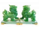 Pair of Green Pi Yao Statues