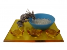 Dragon with Water Bowl and Ingots