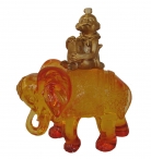 Monkey Holding a Prosperity Bag on Elephant