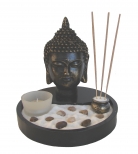 Desktop Zen Garden with Buddha Head Statue