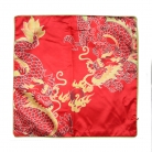 Red Fire Double Dragon Cushion Cover