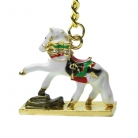 Precious White Horse Keychain Amulet