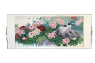 Big Horizontal Peony Flower Scroll Picture