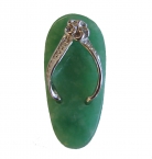 Sterling Silver Jade Slipper Pendant