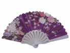 White Slab Chinese Folding Hand Fan in Different Color Background