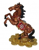 Bejeweled Cloisonne Brown Windhorse Statue