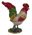 Bejeweled Cloisonne Rooster Statue