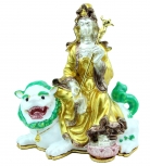 Kuan Yin on Snow Lion