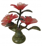 Colorful Jade Flower in Wu Lou Jade Vase