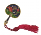 Lotus Mirror Fan w/ Red Tassel for Prosperity and Success