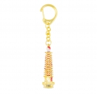 Bejeweled wisdom pagoda Keychain Amulet