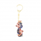 Bejeweled Pair of Carps Amulet Keychain