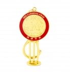 The Cardinal Cross Mirror Keychain Amulet