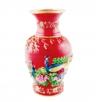 Red Bejewelled Action Vase