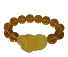 Yellow Beaded Bracelet w/ Pi Yao