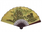 Big Hand Fan w/ Picture of Mountains