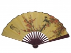 Big Hand Fan w/ Picture of Plum and Birds