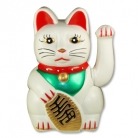 White Lucky Cat Statue