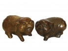 Pair of Big Copper Pig Statue