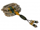 108 Bead Mala Natural Bodhi Seeds Necklace with 3-Eye Dzi Bead