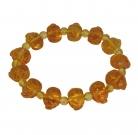 Yellow Crystal Pig Bracelet 