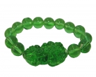 Green Liuli Bracelet with Big Pi Yao