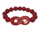 Carnelian Bracelet with Infinity Symbol