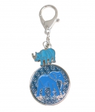 Anti Robbery Amulet with Blue Rhino & Elephant