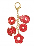 Success and Wealth 5 Amulet Coins Keychain