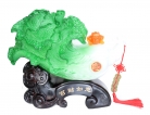 Big Bai Choi Statue with Money Frog and Chinese Knot