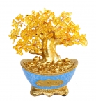 Citrine Tree in Blue Money Pot
