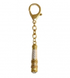 White Vajrasatva Mantra Wand Keychain Amulet