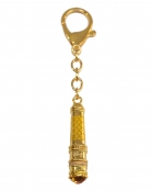 Yellow Jambala Mantra Wand Keychain Amulet