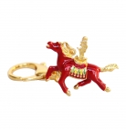 Red Windhorse for Success Luck Keychain