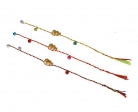 Hand Braided Friendship String Bracelet w/ Jingle Bells and Wu Lou Cham