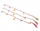 Hand Braided Friendship String Bracelet w/ Jingle Bells and Axe Cham