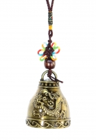 Bell Charm with Image of Dragons