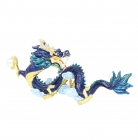 Bejeweled Imperial Celestial Blue Water Dragon