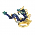 Celestial Water Dragon Amulet Keychain