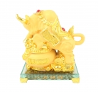 Golden Ox Statue Stepping on Treasure Pot